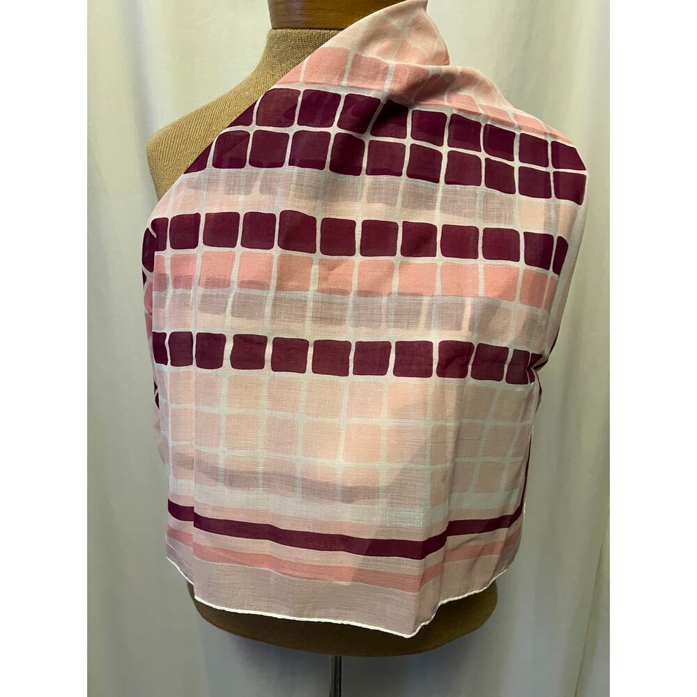 Mcm Ted Lapidus Color Block Grid Semi Sheer Cotto… - image 3